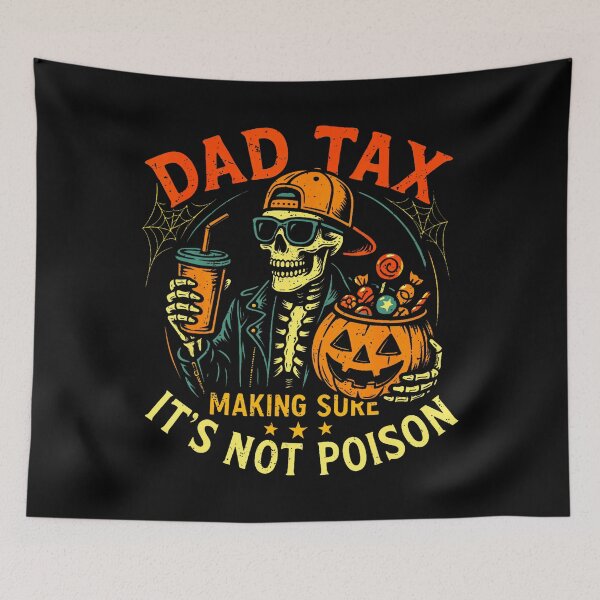 Item preview, Skeleton Papa Halloween Dad Tax Making Sure Not Poison  designed and sold by DouglasChoosen.