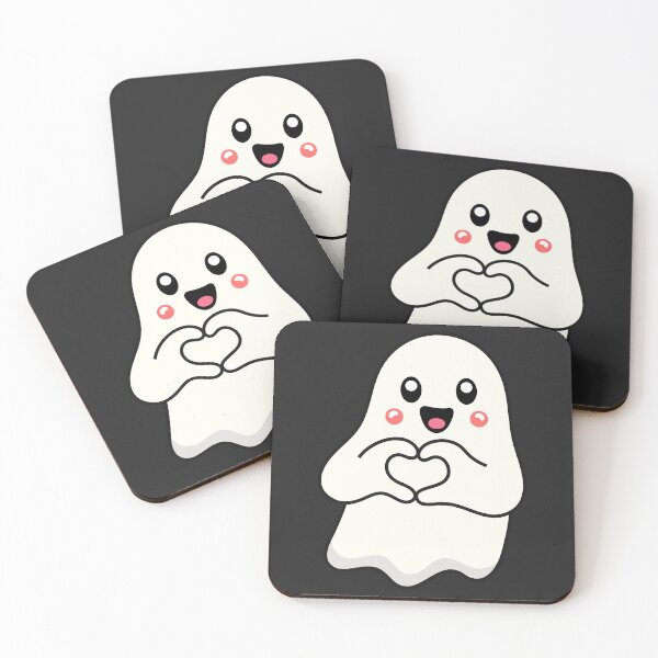 Item preview, Friendly Ghost Wave heart hands - Halloween Kawaii   designed and sold by DibujandoPorfa.