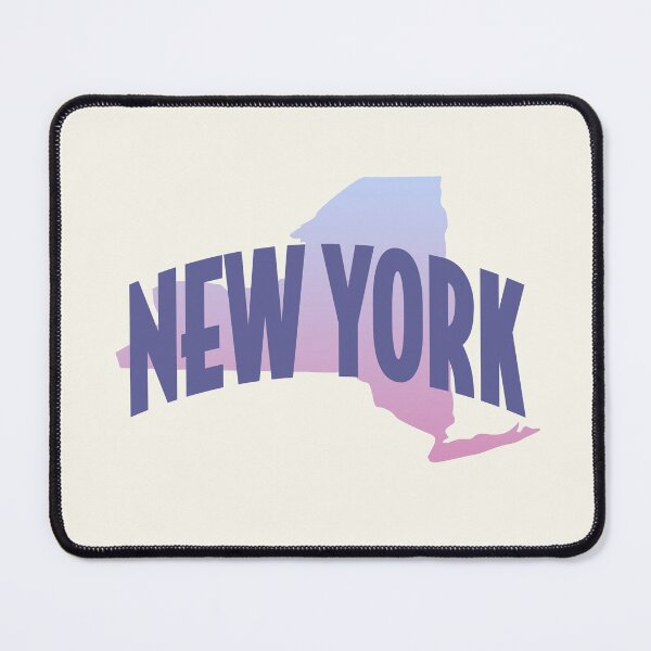 Item preview, New York - Retro Style Curved Text with State Shape designed and sold by chosenhomes.