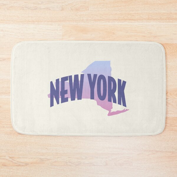 Item preview, New York - Retro Style Curved Text with State Shape designed and sold by chosenhomes.