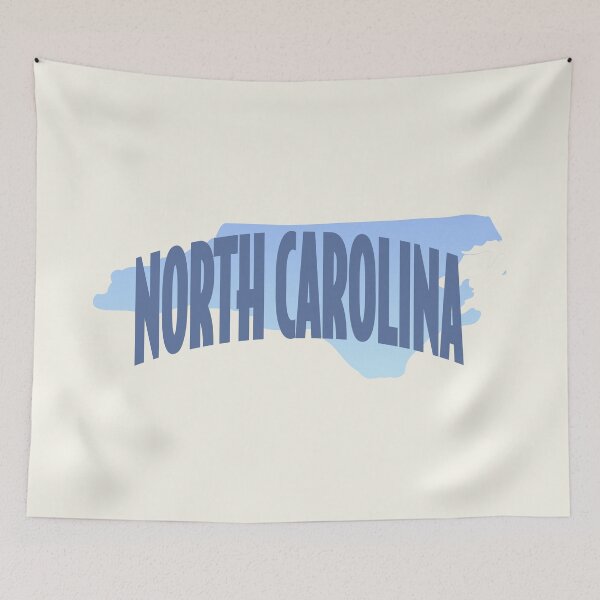 Item preview, North Carolina - Retro Style Curved Text with State Shape designed and sold by chosenhomes.