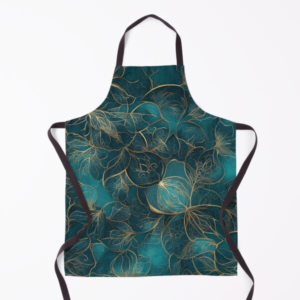 Item preview, Golden Petals in Teal Mist designed and sold by ArgentoArt.