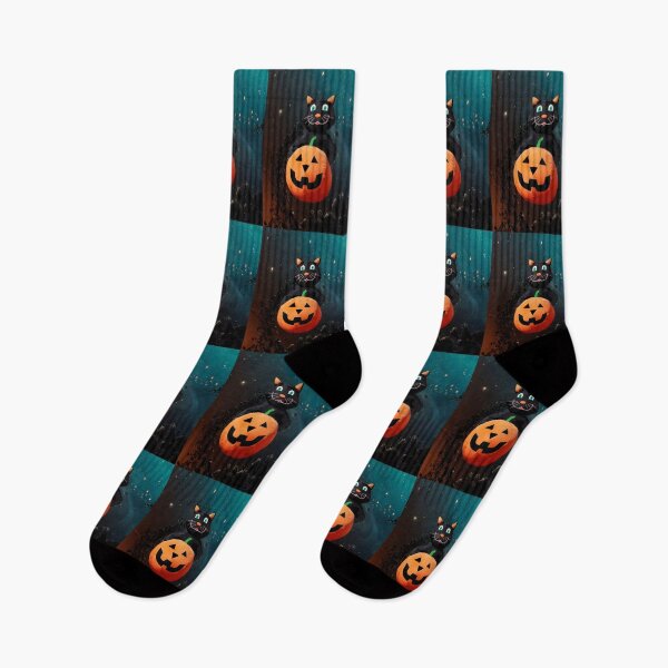 Item preview, Halloween Cat Floating in For Treats  designed and sold by heatherfriedman.