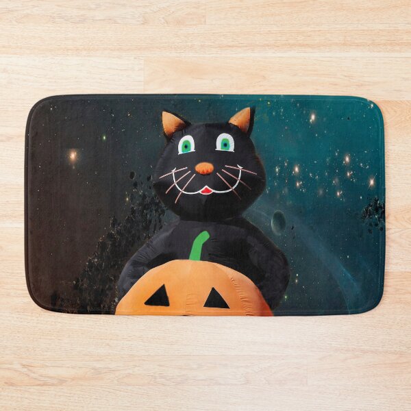 Item preview, Halloween Cat Floating in For Treats  designed and sold by heatherfriedman.