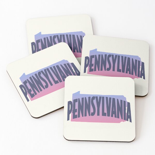 Item preview, Pennsylvania - Retro Style Curved Text with State Shape designed and sold by chosenhomes.