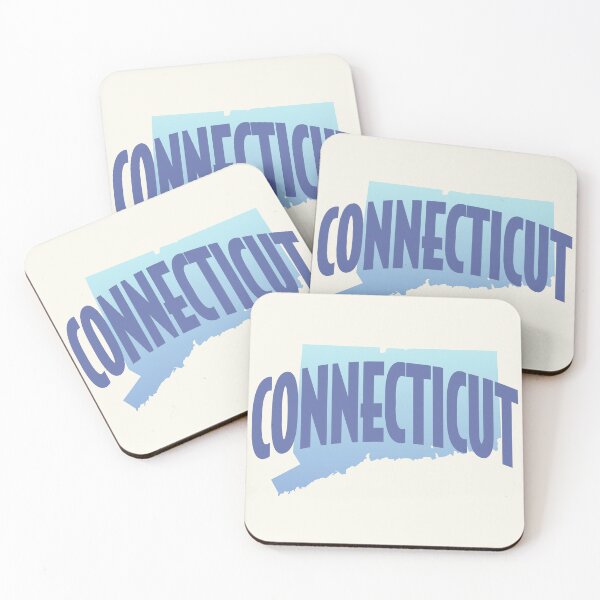 Item preview, Connecticut - Retro Style Curved Text with State Shape designed and sold by chosenhomes.