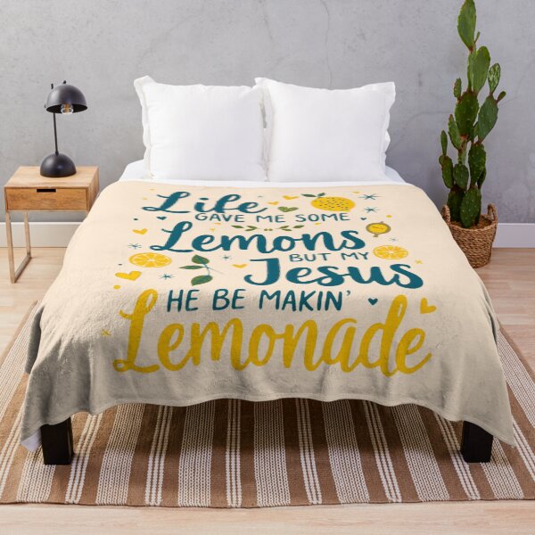 Item preview, Life Gave Me Lemons But Jesus Made Lemonade – Faith, Hope, Christian Inspiration Quote designed and sold by Hope & Light Designs.