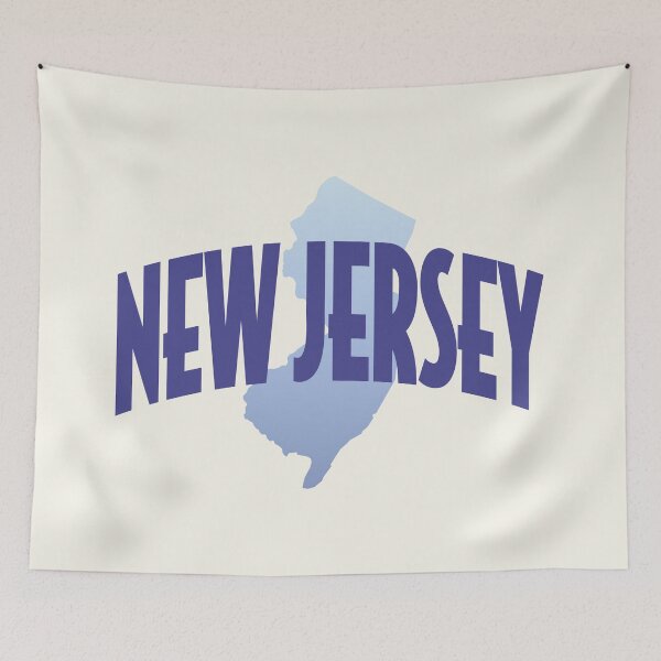 Item preview, New Jersey - Retro Style Curved Text with State Shape designed and sold by chosenhomes.