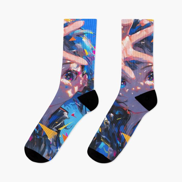 Item preview, Ai Hoshino vibrant abstract portrait in Oshi no Ko anime designed and sold by earlobejerk.