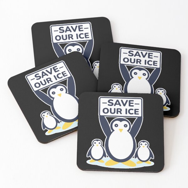 Item preview, Save Our Ice - Penguin Climate Change Protest designed and sold by Shape Snip Studio.