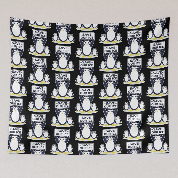 Item preview, Save Our Ice - Penguin Climate Change Protest designed and sold by Shape Snip Studio.