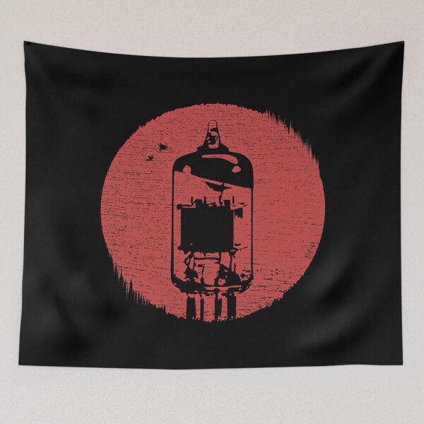 Item preview, Red Distressed Effect Retro Vacuum Tube  designed and sold by Laceyrivers3.