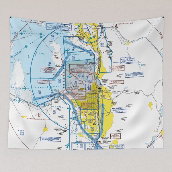 Item preview, Salt Lake City Airport Flyway Chart designed and sold by LAPilotGirl.