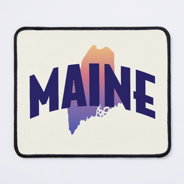 Item preview, Maine - Retro Style Curved Text with State Shape designed and sold by chosenhomes.