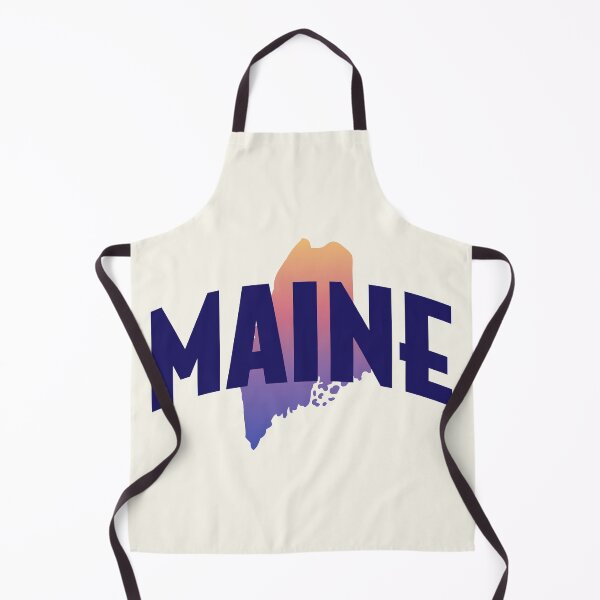 Item preview, Maine - Retro Style Curved Text with State Shape designed and sold by chosenhomes.