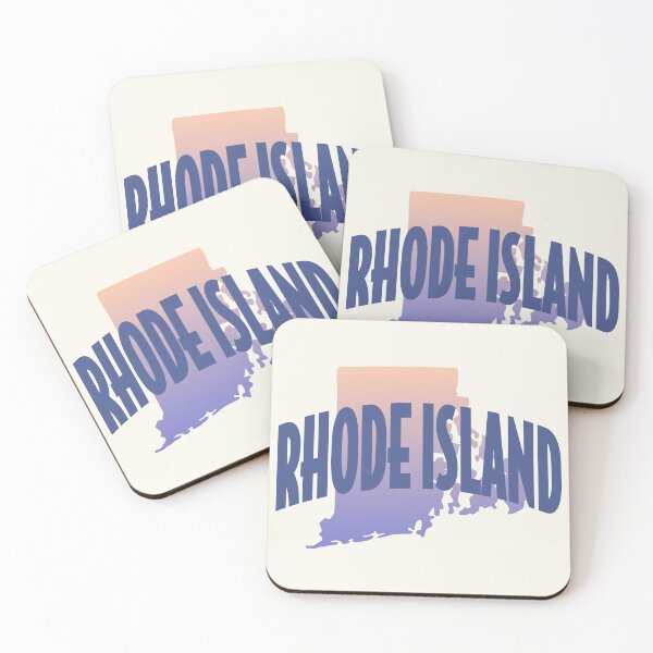 Item preview, Rhode Island - Retro Style Curved Text with State Shape designed and sold by chosenhomes.