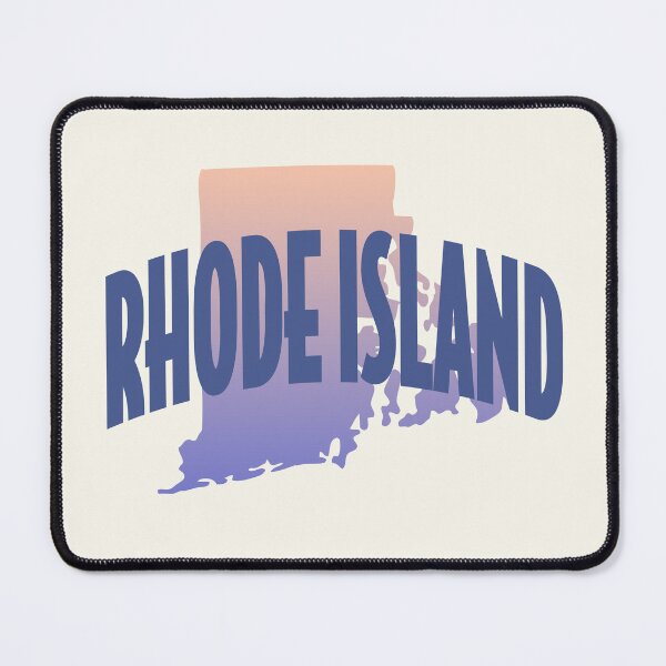 Item preview, Rhode Island - Retro Style Curved Text with State Shape designed and sold by chosenhomes.
