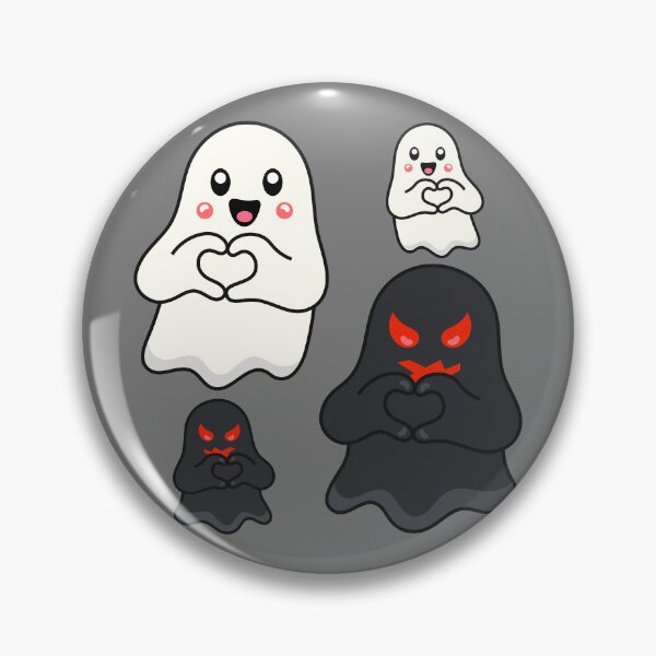 Item preview, Happy and Bad 13 Kawaii Halloween Heart Hands Ghost Pack designed and sold by DibujandoPorfa.