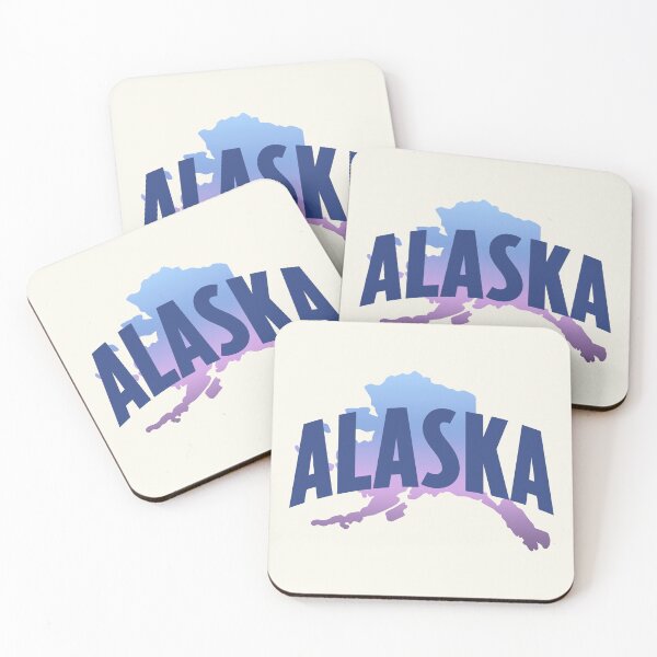 Item preview, Alaska - Retro Style Curved Text with State Shape designed and sold by chosenhomes.