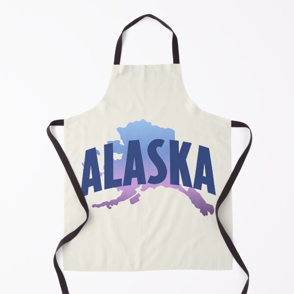 Item preview, Alaska - Retro Style Curved Text with State Shape designed and sold by chosenhomes.