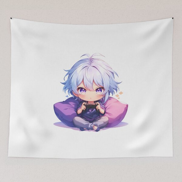 Item preview, IDOLiSH Riku Nanase IDOLiSH7 Anime Cute Chibi Playing Video Game designed and sold by earlobejerk.
