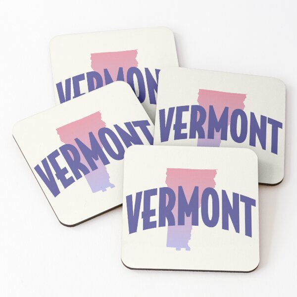 Item preview, Vermont - Retro Style Curved Text with State Shape designed and sold by chosenhomes.
