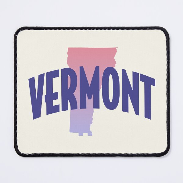 Item preview, Vermont - Retro Style Curved Text with State Shape designed and sold by chosenhomes.