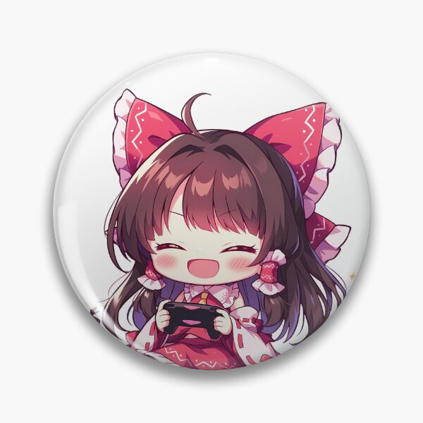 Item preview, Reimu Hakurei Touhou Anime Girl Cute Chibi Playing Video Game designed and sold by earlobejerk.
