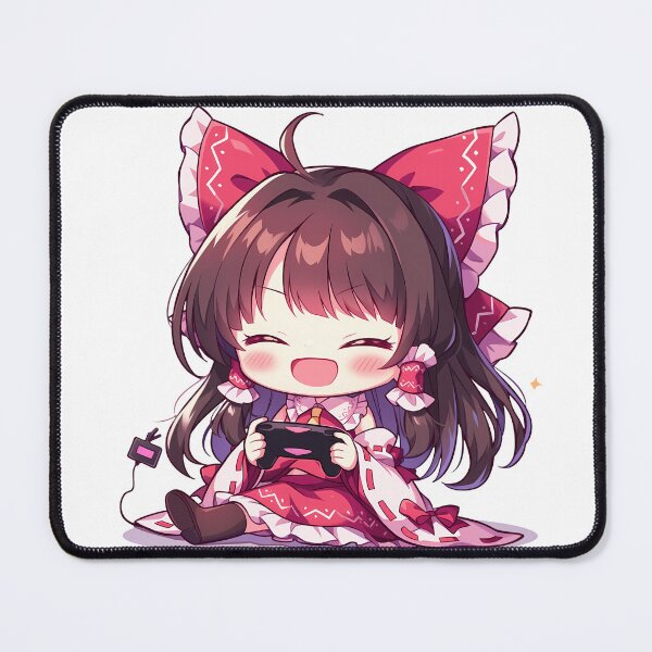 Item preview, Reimu Hakurei Touhou Anime Girl Cute Chibi Playing Video Game designed and sold by earlobejerk.