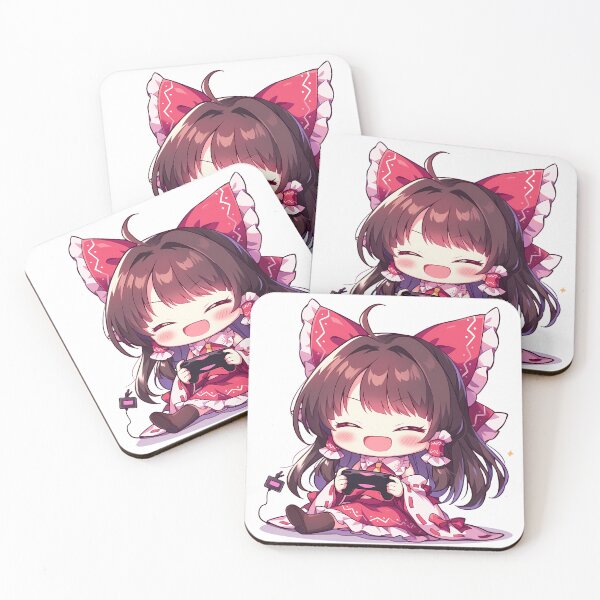 Item preview, Reimu Hakurei Touhou Anime Girl Cute Chibi Playing Video Game designed and sold by earlobejerk.