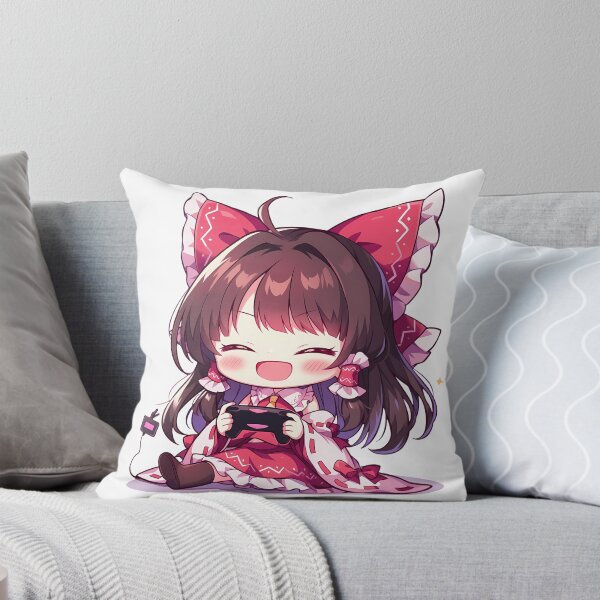 Item preview, Reimu Hakurei Touhou Anime Girl Cute Chibi Playing Video Game designed and sold by earlobejerk.