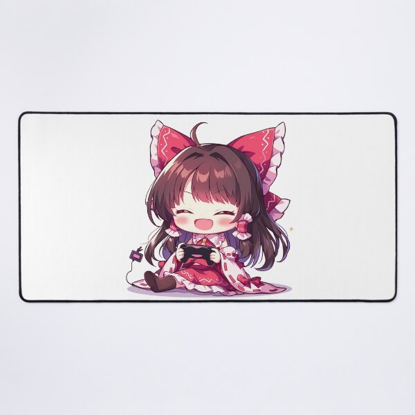 Item preview, Reimu Hakurei Touhou Anime Girl Cute Chibi Playing Video Game designed and sold by earlobejerk.