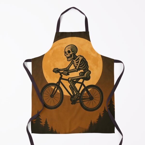 Item preview, Haunted Ride – Halloween Skeleton Biker Flying over Moon designed and sold by wildexperience.