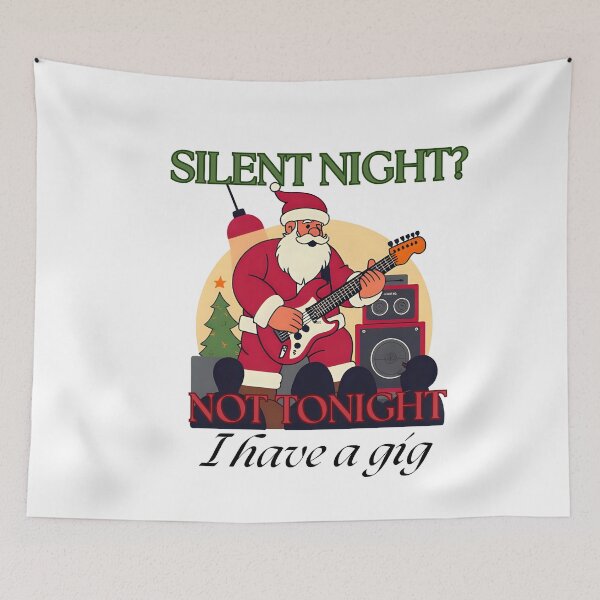 Item preview, Silent Night? Not Tonight I have a Gig – Funny Santa Christmas for Musicians designed and sold by Hintotees.