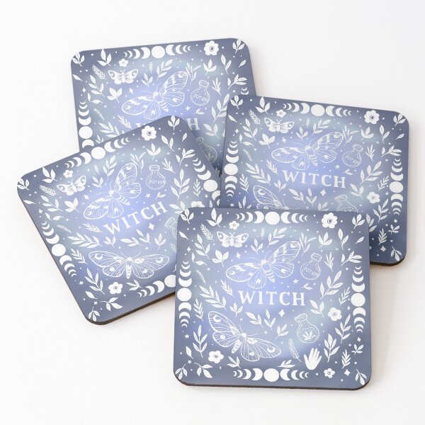 Item preview, Mystical Moth Witch – Tarot Cloth with Moon Phases & Potion Bottles designed and sold by MindFulStudios.