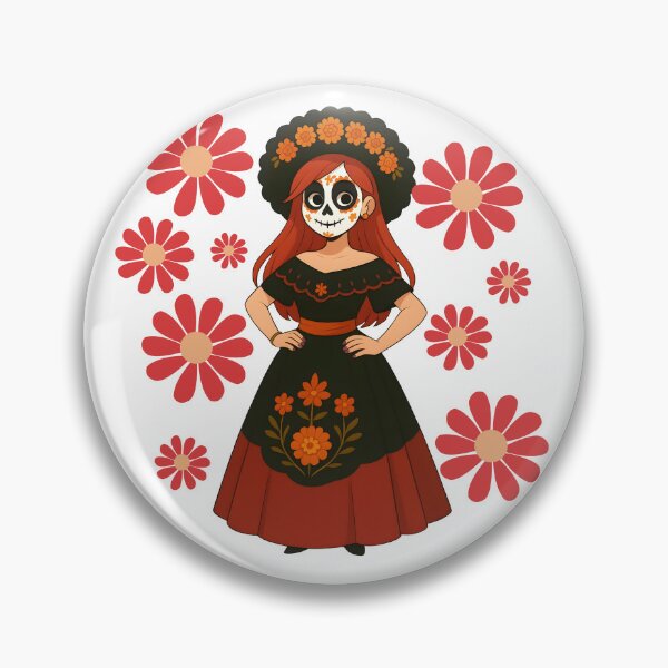 Item preview, Catrina Elegant Flowers Halloween designed and sold by ArtMochis.