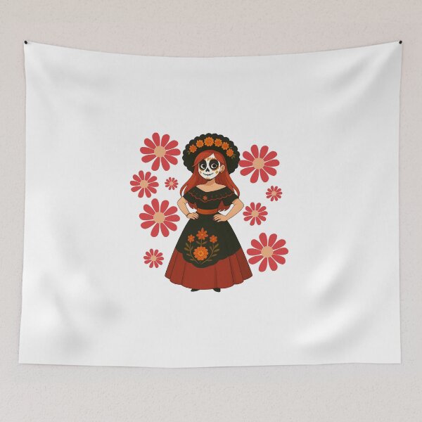 Item preview, Catrina Elegant Flowers Halloween designed and sold by ArtMochis.