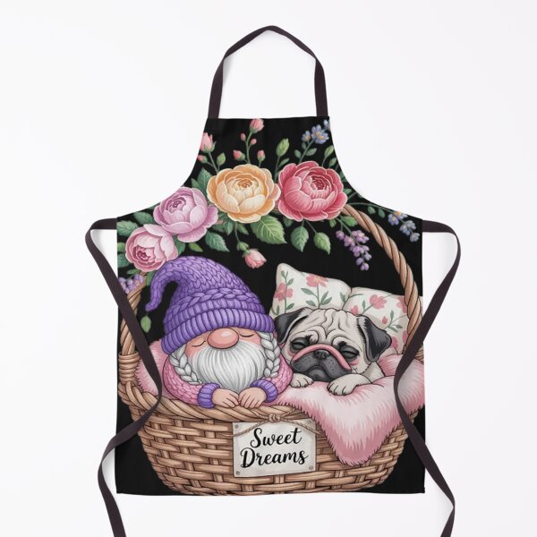 Item preview, Pug Dad Sleeping In Floral Shabby Chic Bedding With Cute Pug designed and sold by GarinaguHN.