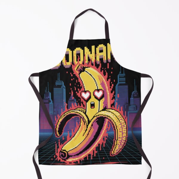 Aperçu de l'œuvre BOONANA Pixel Art Synthwave Banana Love Design créée et vendue par PNG PAPER STUDIO.