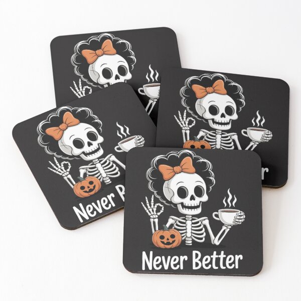 Item preview, Messy Bun Coffee Never Better Skeleton Women Coquette  designed and sold by Ikwalima.