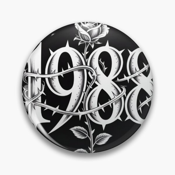 Item preview, 1988 Rose Thorns Birthday Year Gothic Grunge Art designed and sold by PNG PAPER STUDIO.