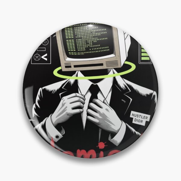 Item preview, Systemic Drip Cyberpunk Monitor Head Suit Guy Art designed and sold by PNG PAPER STUDIO.