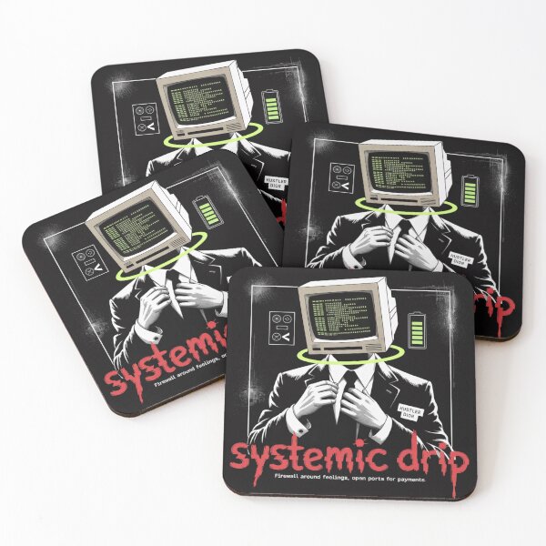 Item preview, Systemic Drip Cyberpunk Monitor Head Suit Guy Art designed and sold by PNG PAPER STUDIO.