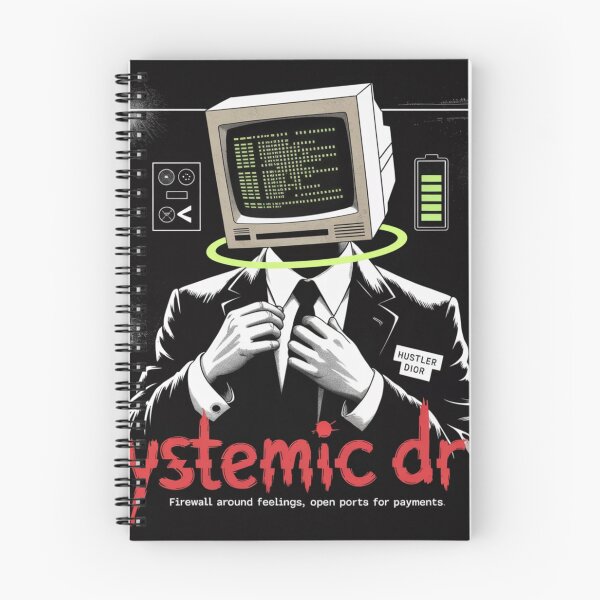Item preview, Systemic Drip Cyberpunk Monitor Head Suit Guy Art designed and sold by PNG PAPER STUDIO.