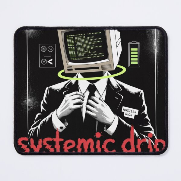 Item preview, Systemic Drip Cyberpunk Monitor Head Suit Guy Art designed and sold by PNG PAPER STUDIO.
