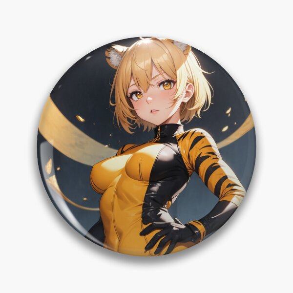 Item preview, Tigress Hunter: Golden Striped Jumpsuit with Dynamic Aura designed and sold by iloveanimechibi.