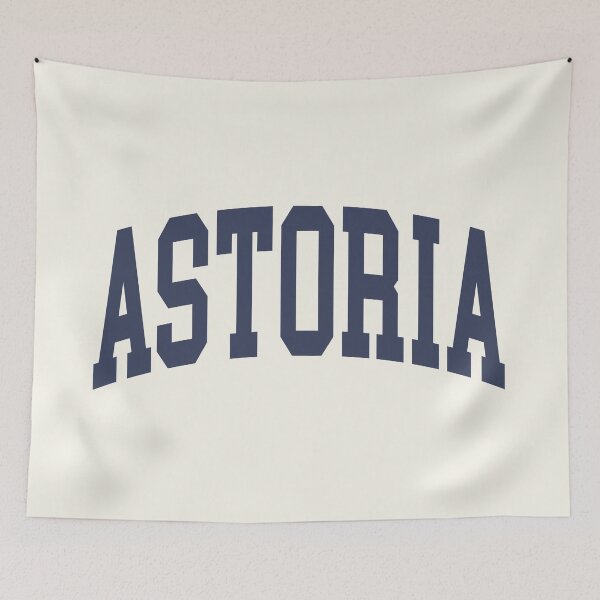 Item preview, Astoria NY - College Font Curved Typography designed and sold by chosenhomes.
