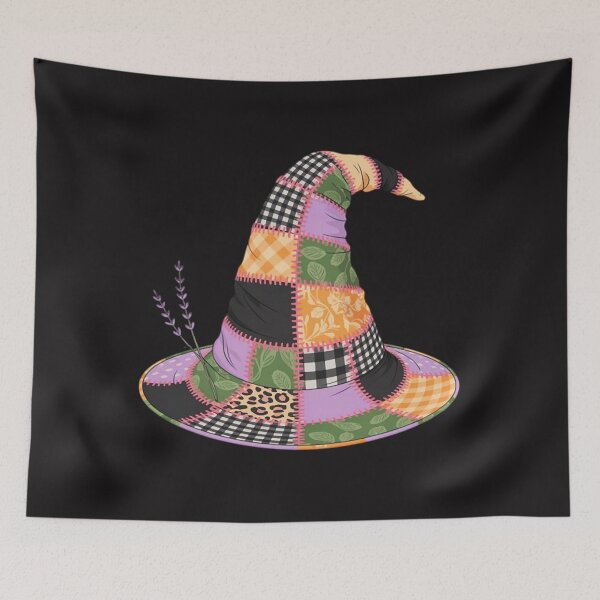 Item preview, Patchwork Witch Hat Halloween Quilt  designed and sold by Ikwalima.