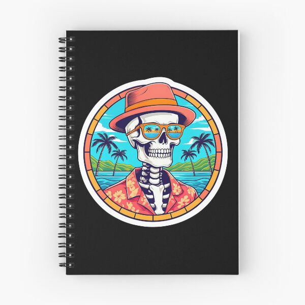 Item preview, Tropical Skeleton in Hawaiian Shirt Sticker designed and sold by FestivityFinds.