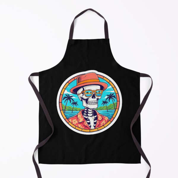 Item preview, Tropical Skeleton in Hawaiian Shirt Sticker designed and sold by FestivityFinds.